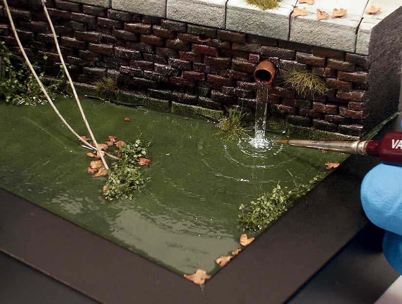 water textures on dioramas