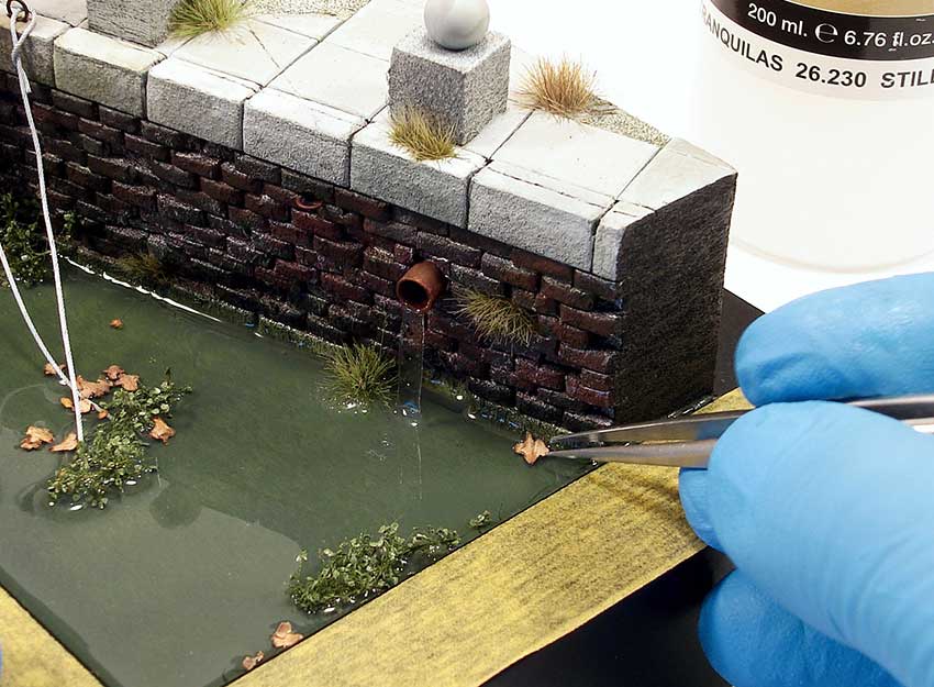 water textures on dioramas