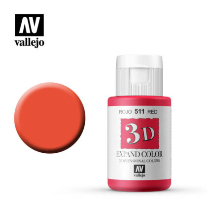 3d expand vallejo color red 511