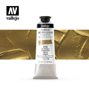 acrylic artist color vallejo antique gold 705 60ml