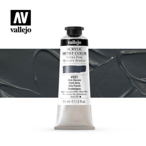 acrylic artist color vallejo dark grey 321 60ml