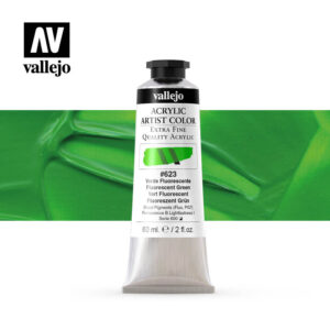 acrylic artist color vallejo fluorescent green 623 60ml