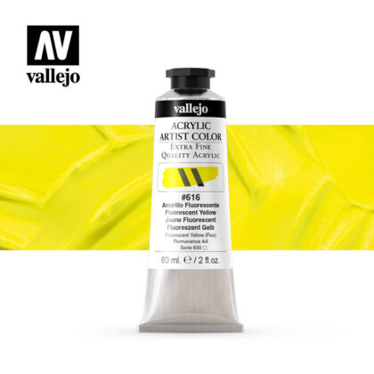 acrylic artist color vallejo fluorescent yellow 616 60ml