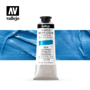 acrylic artist color vallejo iridescent blue 714 60ml