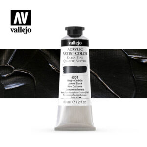 acrylic artist color vallejo lamps black 301 60ml