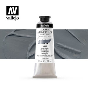 acrylic artist color vallejo medium grey 322 60ml