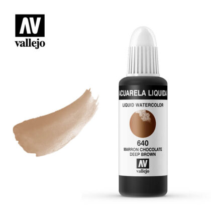 acuarela liquida vallejo deep brown 640