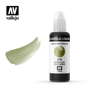 acuarela liquida vallejo olive green 570