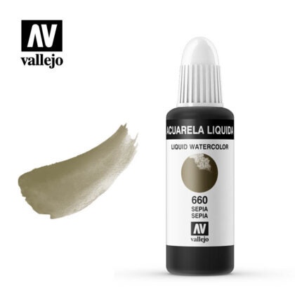 acuarela liquida vallejo sepia 660