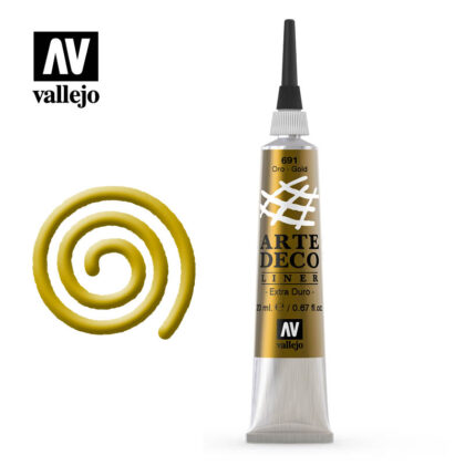 arte deco liner vallejo gold 83691 20ml
