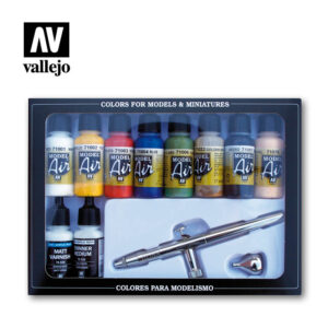 basic colors airbrush 71167 vallejo model air basic set