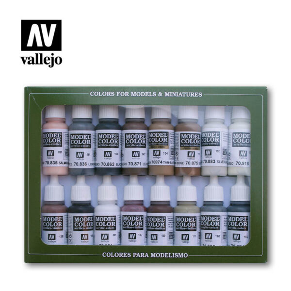 Vallejo EQUESTRIAN COLORS PAINT SET (16 Colors) Hobby and Model Paint Set  #70144