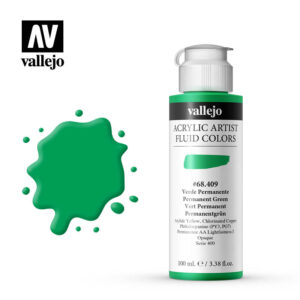 Vallejo Fluid Acrylic Permanent Green 68409 100 ml