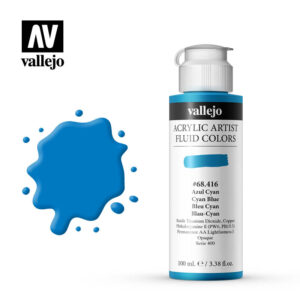 Vallejo Fluid Acrylic Cyan Blue 68416 100 ml