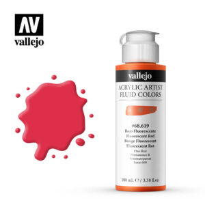 Vallejo Fluid Acrylic Rojo Fluorescente 68619 100 ml