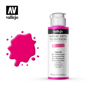 Vallejo Fluid Acrylic Pink Fluo 68620 100ml