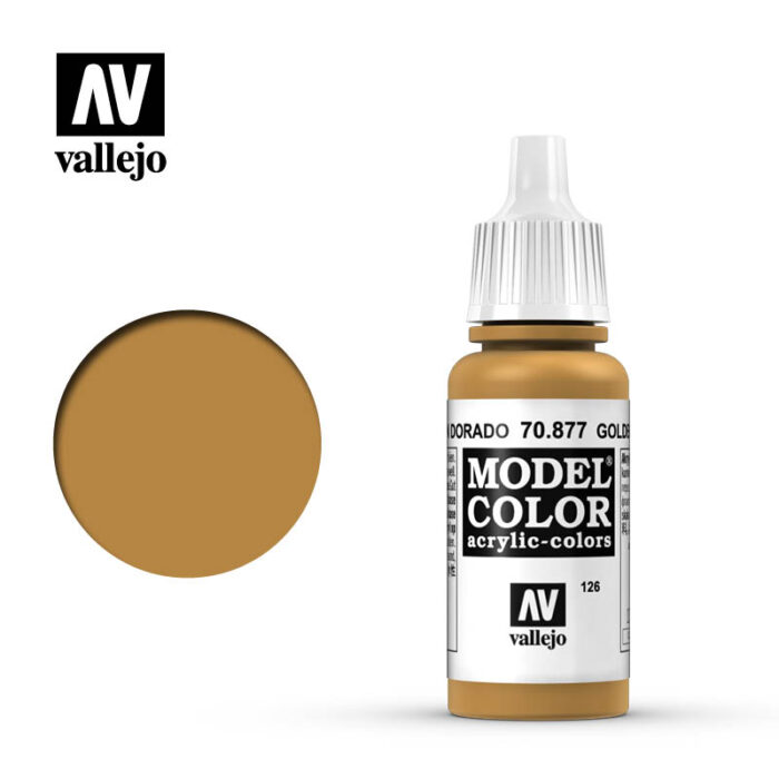 Vallejo Model Color Gold Brown 70877 For Painting Miniatures