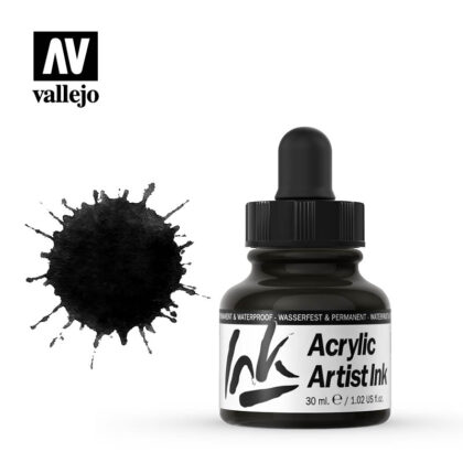 vallejo acrylic artist ink black pearl 60024