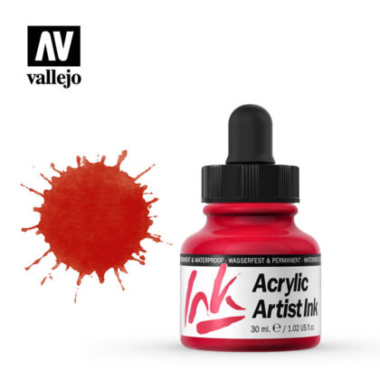 vallejo acrylic artist ink carmine red 60005