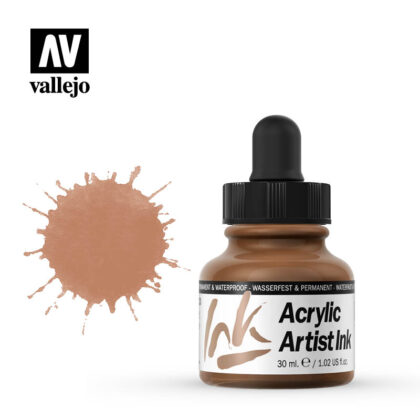 vallejo acrylic artist ink copper 60023