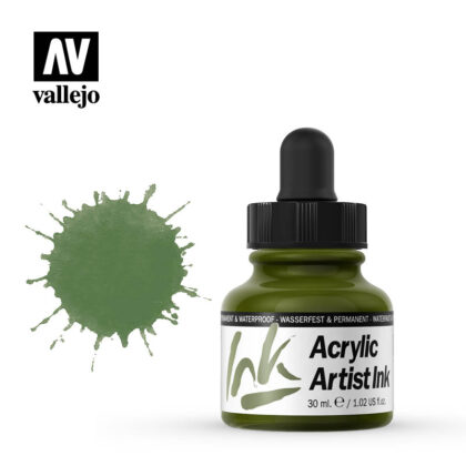 vallejo acrylic artist ink green 60012