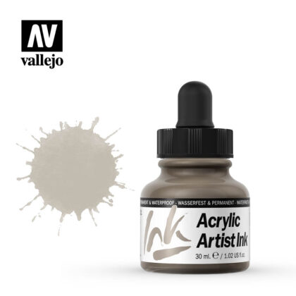 vallejo acrylic artist ink old silver 60021
