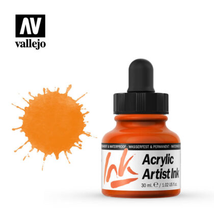 vallejo acrylic artist ink orange 60003