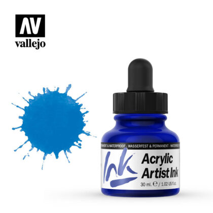 vallejo acrylic artist ink primary blue 60009