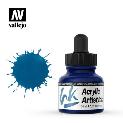 vallejo acrylic artist ink prussian blue 60008