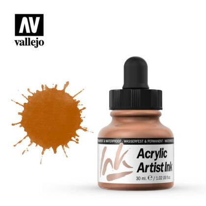 vallejo acrylic artist ink raw siena 60016