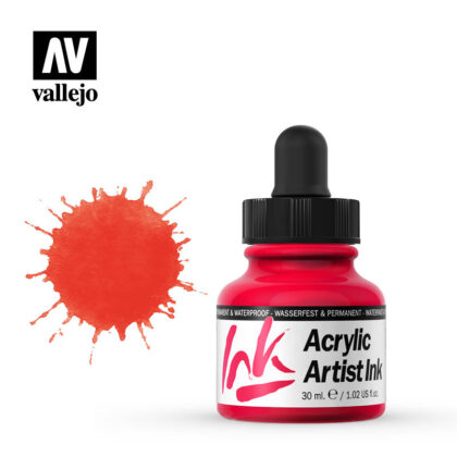 vallejo acrylic artist ink red 60004