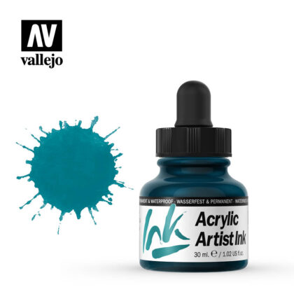 vallejo acrylic artist ink turquoise 60011