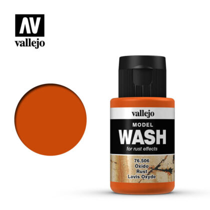 vallejo model wash dark rust 76506