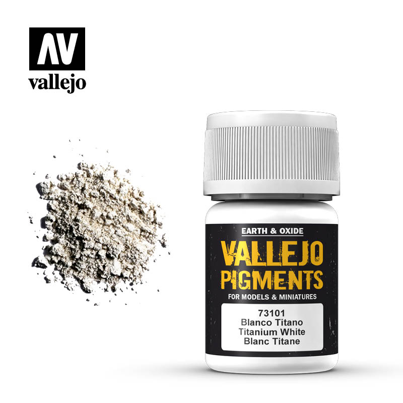 Vallejo Pigment Titanium White 73101 in 35 ml bottles