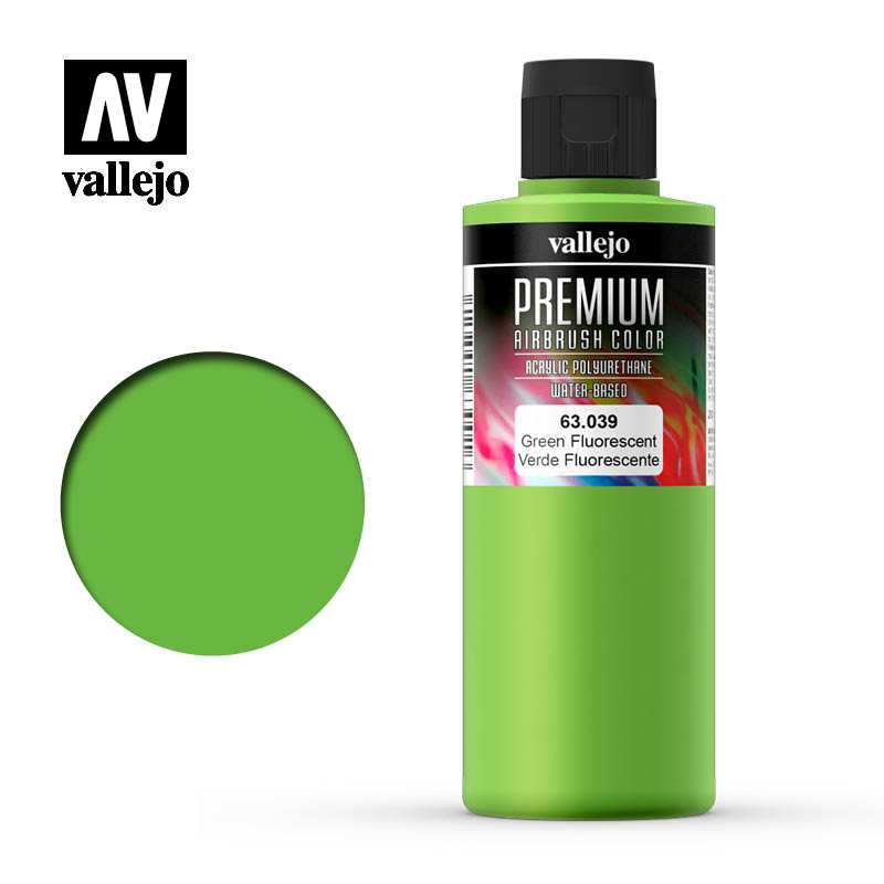 Vallejo Premium Airbrush Color - Green Fluorescent