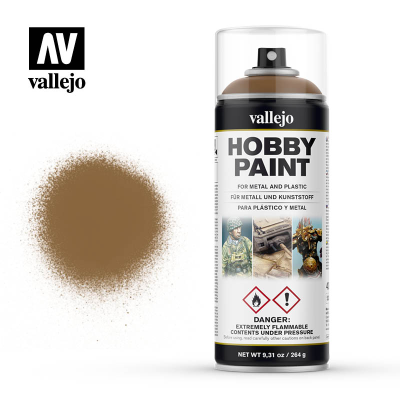 Vallejo Hobby Paint Spray Leather Brown, Leather Brown Paint