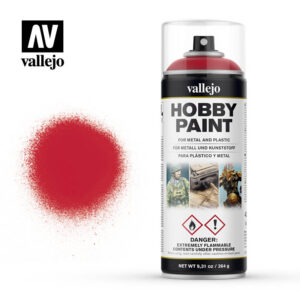 vallejo hobby spray paint 28023 bloody red