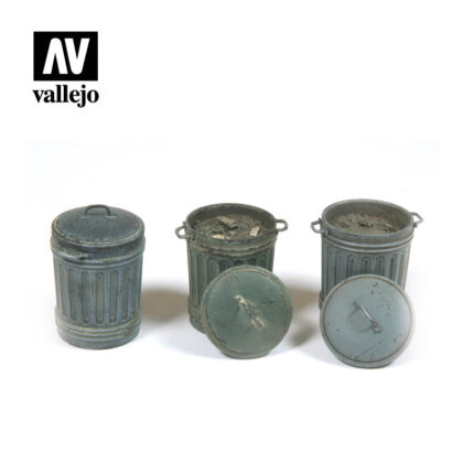 Diorama Accessories Vallejo Scenics Garbage Bins (#1) SC212
