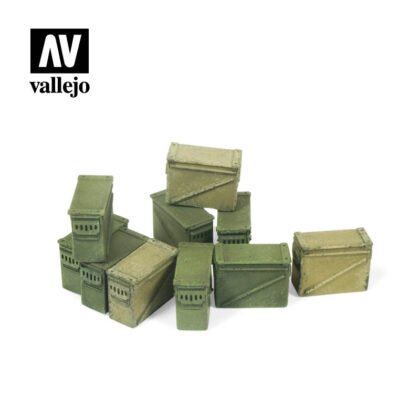 Diorama Accessories Vallejo Scenics Large Ammo Boxes SC221