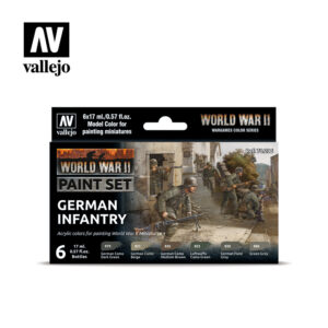 WWII Paint Set German Infantry Vallejo Wargames Flames of War 70.206 Front