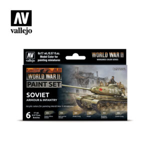 WWII Paint Set Soviet Armour & Infantry Vallejo Wargames Flames of War 70.202 Front