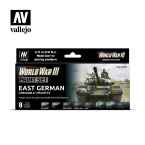 WWIII Paint Set East German Armour & Infantry Vallejo Wargames Flames of War 70.224 Front