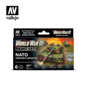WWIII Paint Set NATO Armour & Infantry Vallejo Wargames Flames of War 70.223 Front