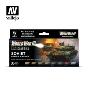 WWIII Paint Set Soviet Armour & Infantry Vallejo Wargames Flames of War 70.221 Front