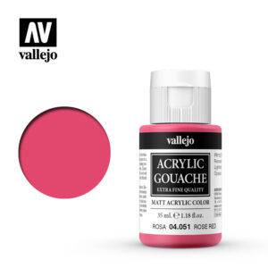Vallejo Acrylic Gouache 04051 Rose Red 35 ml