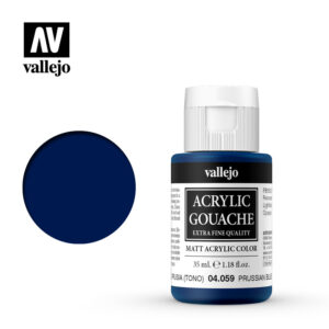 Vallejo Acrylic Gouache 04059 Prussian Blue 35 ml