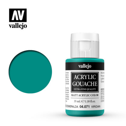 Acrylic Gouache Vallejo 04071 Viridian 35ml