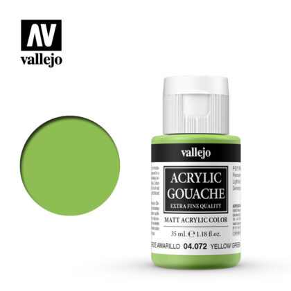 Acrylic Gouache Vallejo 04072 Yellow Green 35ml