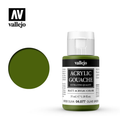 Acrylic Gouache Vallejo 04077 Olive Green 35ml