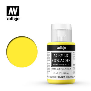 Vallejo Acrylic Gouache 05022 Gold Yellow 35 ml
